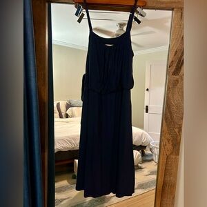 Adorable Loft Summer Dress in Navy Small